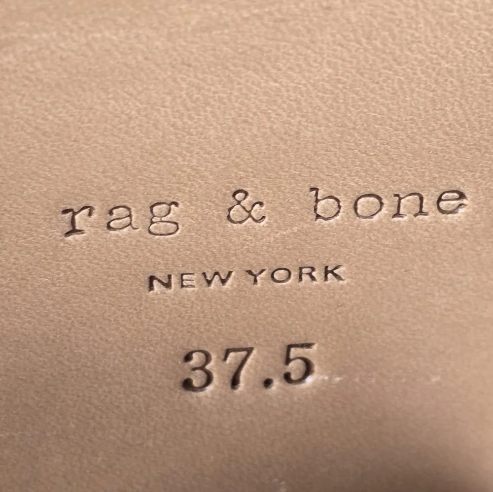RAG & BONE Classic Newbury Canvas Natural Ankle Boots Booties size 7.5 / 37.5